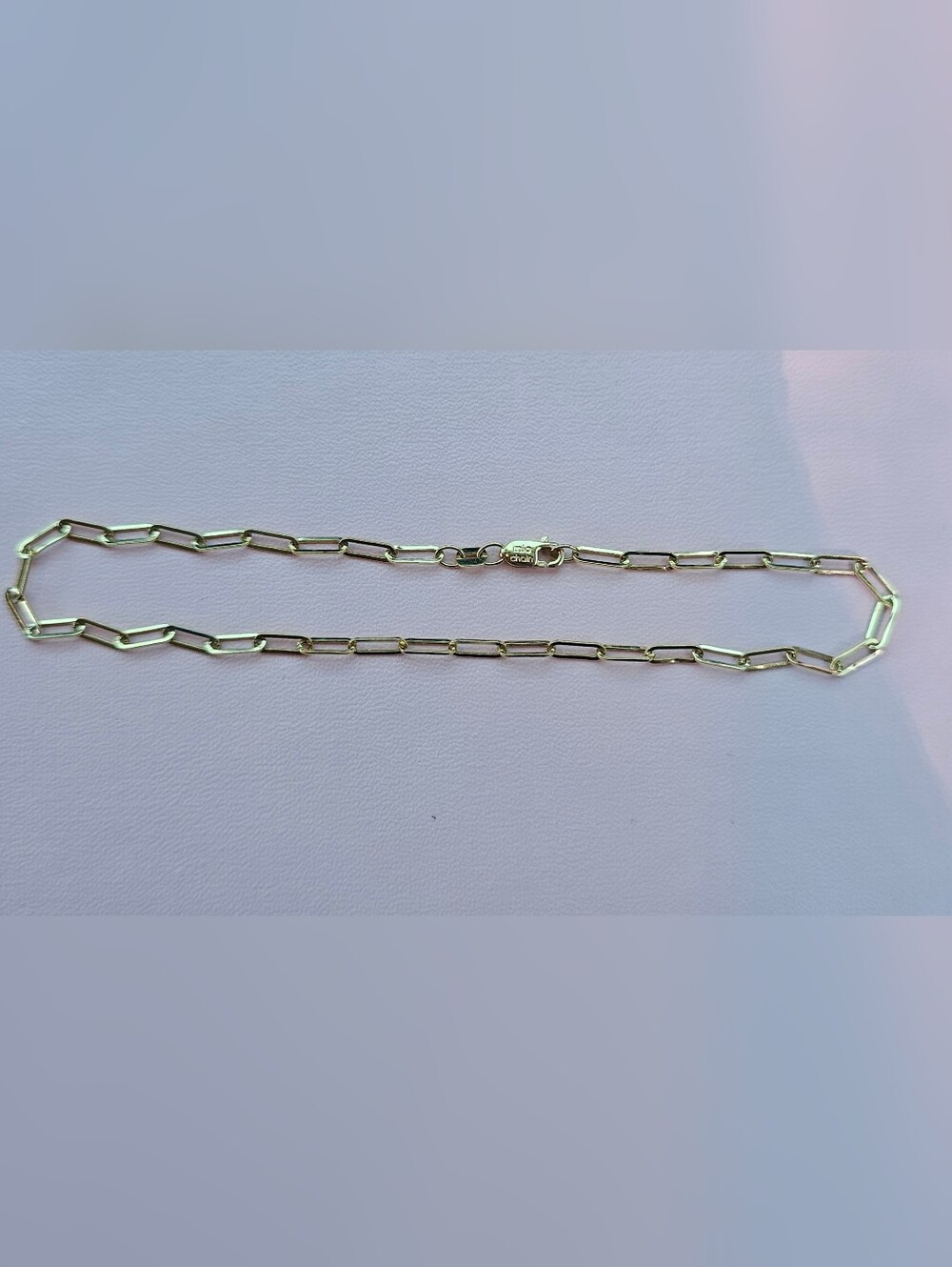 14k Solid Gold Paperclip Bracelet - Unbranded